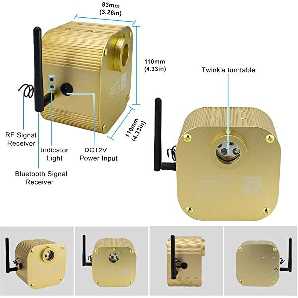 16W Twinkle RGBW LED Fiber Optic Light Source for Rolls Royce Roof Lights with Bluetooth & RF Control