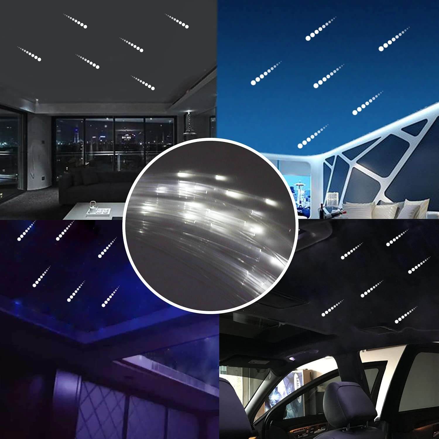 5W White Fiber Optic Shooting Star Ceiling Kit for Car Truck SUV's Headliner | STARLightinCar.com