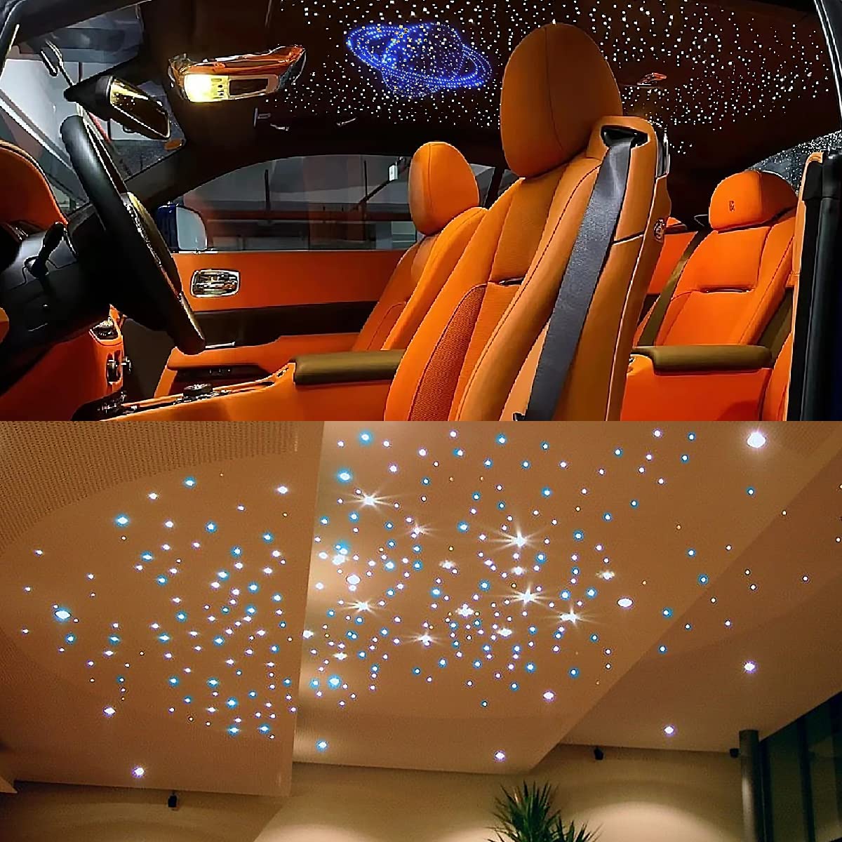 2*16W Small Dual Color Rolls Royce Starlight Headliner Lights for Car Truck's Roof Ceilings | STARLightinCar.com