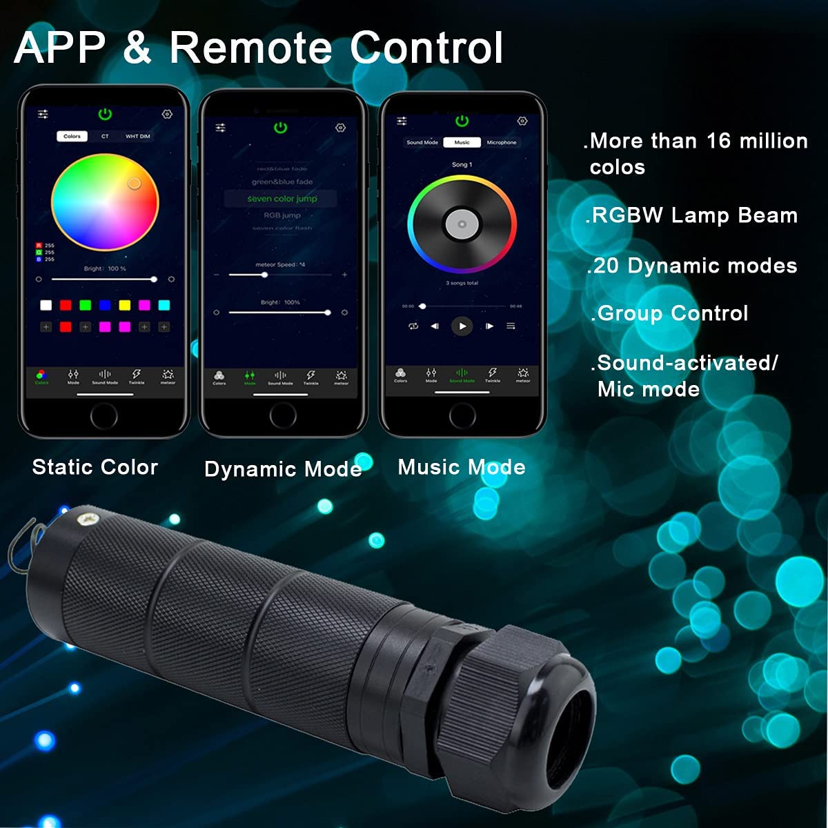 APP Control for 6W RGB Color Changing Star Light in Car Truck & Home Theater | STARLightinCar.com