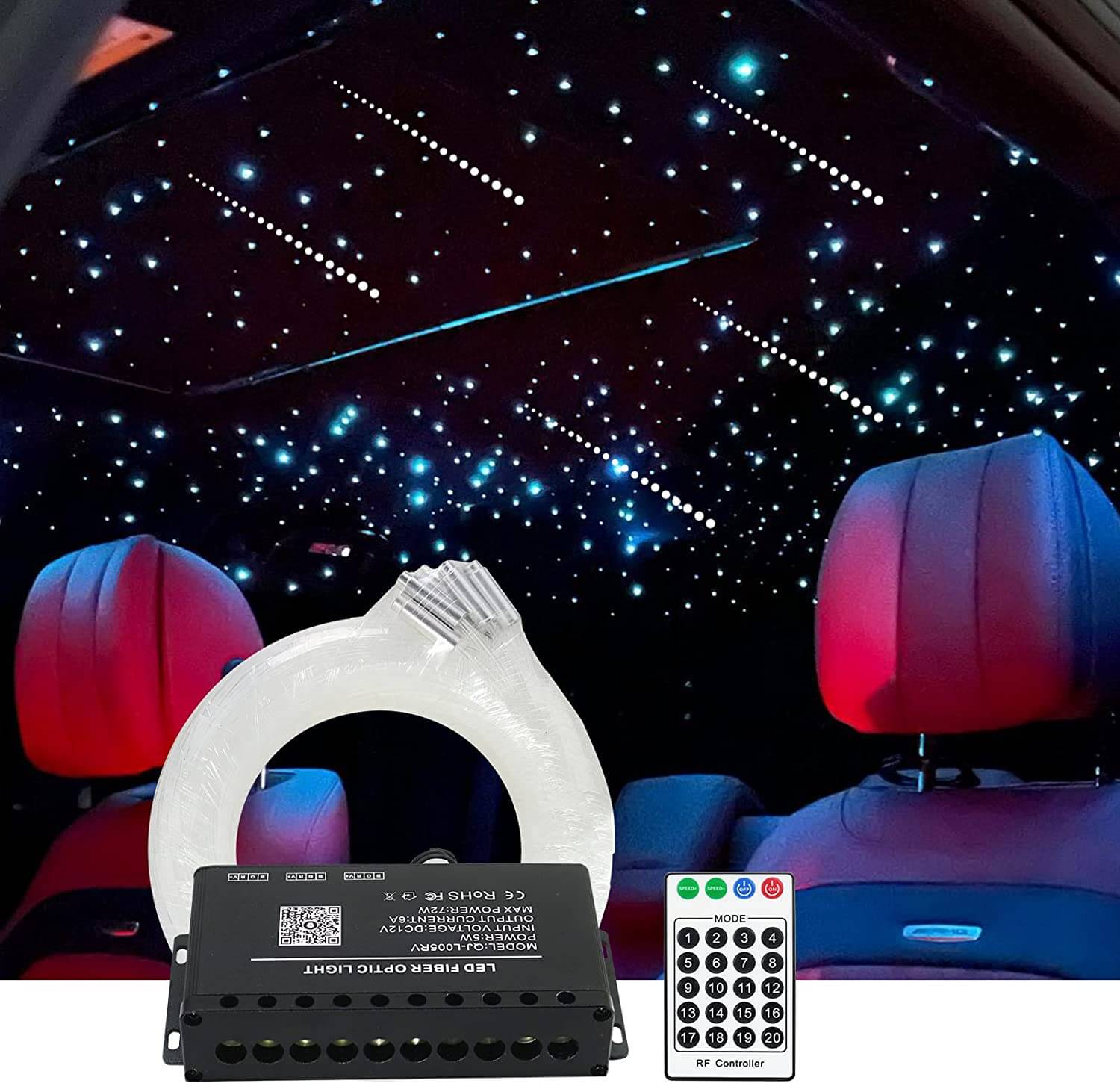 5W White Fiber Optic Shooting Star Ceiling Kit for Car Truck SUV's Headliner | STARLightinCar.com