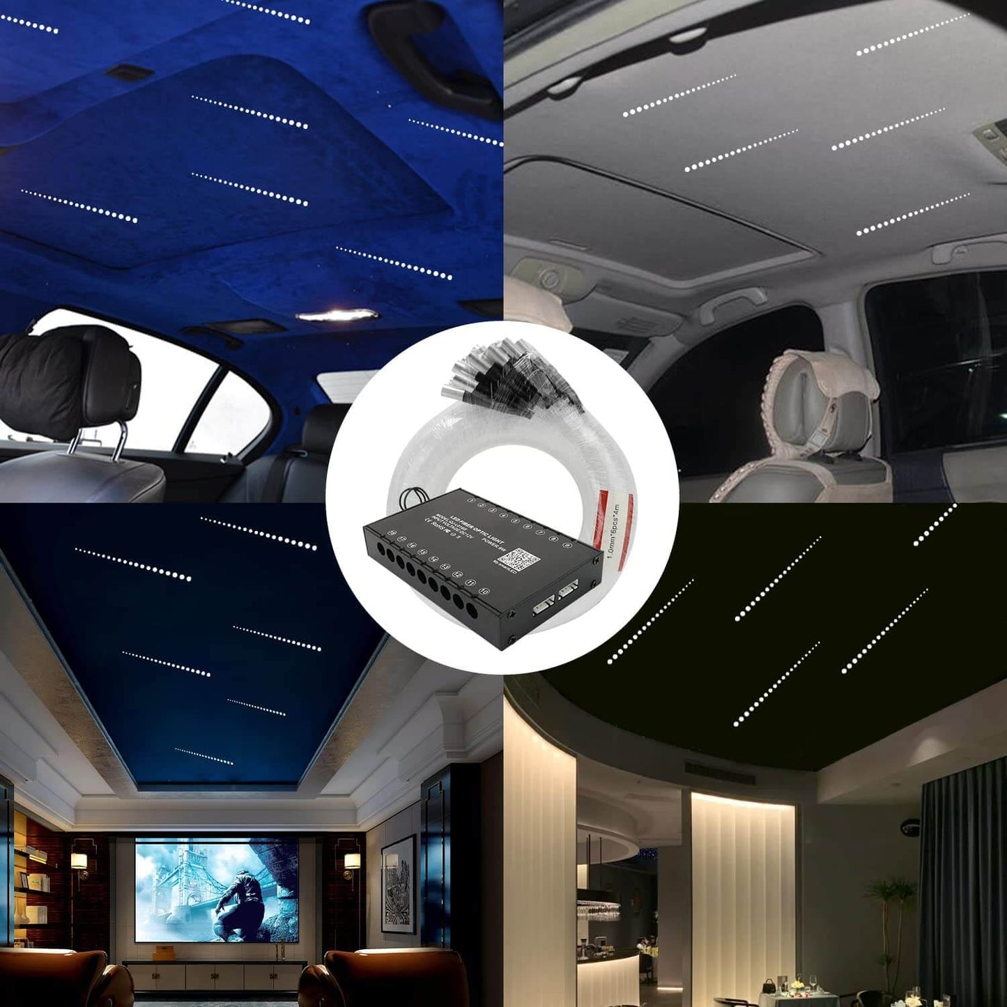 9W White Rolls Royce Starlight Headliner Kit with Shooting Star for Car Truck & Home Rooms | STARLightinCar.com