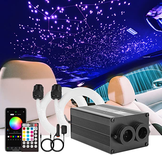 2x6W Dual Head Twinkle RGBW Color Changing Starlight Headliner Kit for Car Truck's Roof Ceiling | STARLightinCar.com